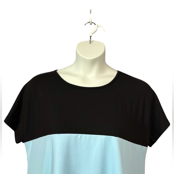 NEW, SHEIN Curve, Color Block & Stripe T-Shirt,  1X, Blue, White, Black - Picture 6 of 9